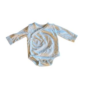Pehr 0-3 month starry print wrap onesie